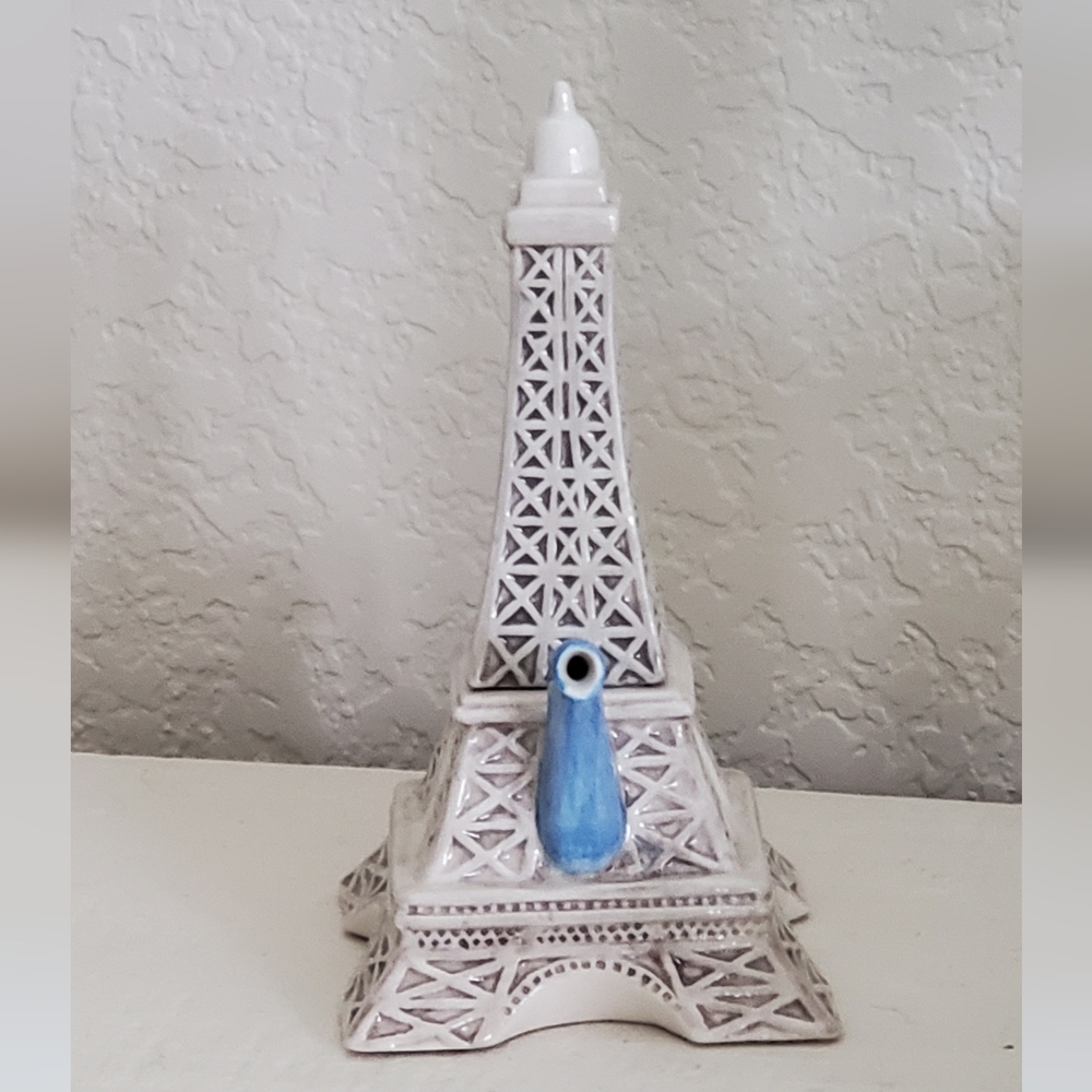 Fitz and Floyd Miniature Ceramic Eiffel Tower Tea Pot, 5.75", Vintage, EUC - Picture 10 of 16